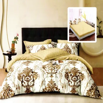 Lenjerie finet 6 piese cu husa - 160x200 si 180x200 (grees-vh) imagine