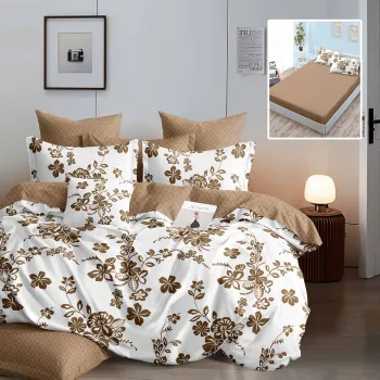 Lenjerie finet 6 piese cu husa - 160x200 si 180x200 (hf6p166) imagine