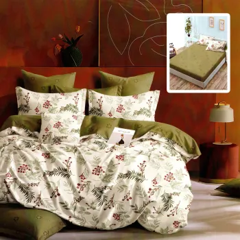 Lenjerie finet 6 piese cu husa - 160x200 si 180x200 (hf6p181) imagine