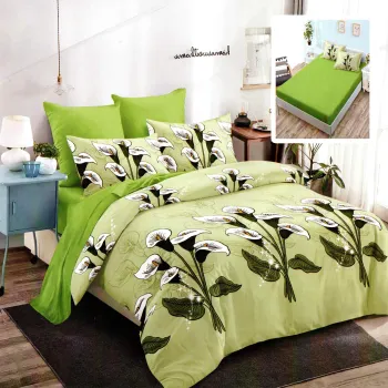 Lenjerie finet 6 piese cu husa - 160x200 si 180x200 (hf6p185) imagine