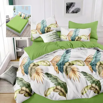 Lenjerie finet 6 piese cu husa - 160x200 si 180x200 (hf6p193) imagine