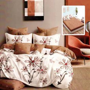 Lenjerie finet 6 piese cu husa - 160x200 si 180x200 (hf6p201) imagine