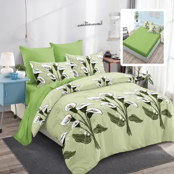 Lenjerie finet 6 piese cu husa - 160x200 si 180x200 (hf6p207) imagine