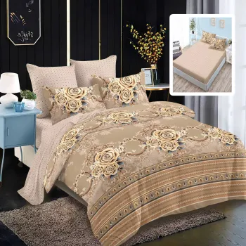 Lenjerie finet 6 piese cu husa - 160x200 si 180x200 (hf6p208) imagine