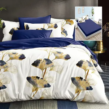 Lenjerie finet 6 piese cu husa - 160x200 si 180x200 (hf6p220) imagine