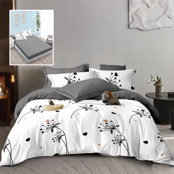 Lenjerie finet 6 piese cu husa - 160x200 si 180x200 (hf6p221) imagine