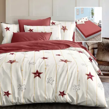 Lenjerie finet 6 piese cu husa - 160x200 si 180x200 (hf6p223) imagine