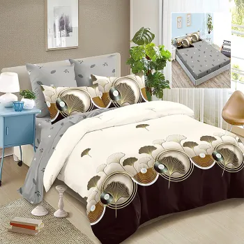 Lenjerie finet 6 piese cu husa - 160x200 si 180x200 (hf6p224) imagine