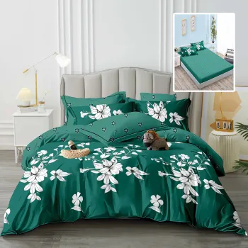 Lenjerie finet 6 piese cu husa - 160x200 si 180x200 (hf6p228) imagine