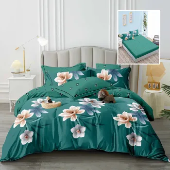 Lenjerie finet 6 piese cu husa - 160x200 si 180x200 (hf6p230) imagine