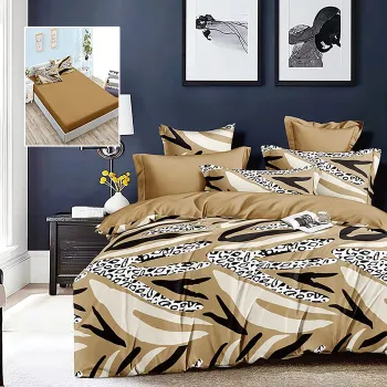 Lenjerie finet 6 piese cu husa - 160x200 si 180x200 (hf6p232) imagine