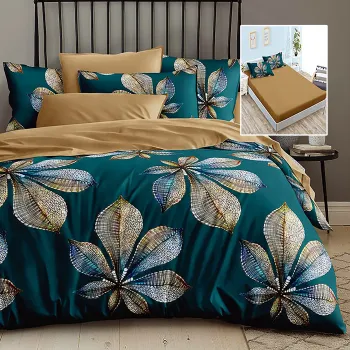 Lenjerie finet 6 piese cu husa - 160x200 si 180x200 (hf6p234) imagine