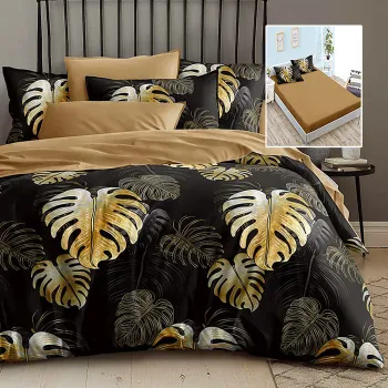 Lenjerie finet 6 piese cu husa - 160x200 si 180x200 (hf6p235) imagine