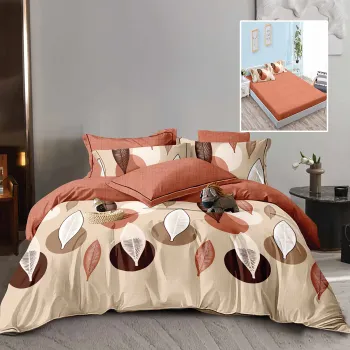 Lenjerie finet 6 piese cu husa - 160x200 si 180x200 (hf6p243) imagine