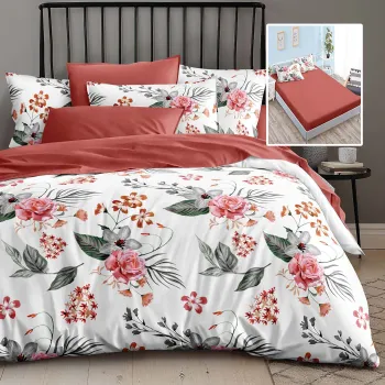 Lenjerie finet 6 piese cu husa - 160x200 si 180x200 (hf6p246) imagine