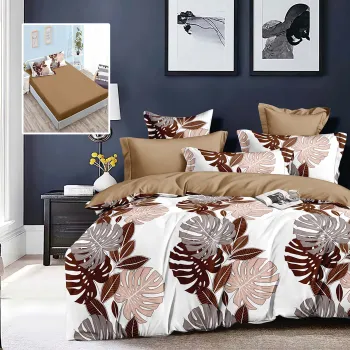 Lenjerie finet 6 piese cu husa - 160x200 si 180x200 (hf6p247) imagine