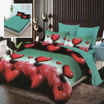 Lenjerie finet 6 piese cu husa - 160x200 si 180x200 (hf6p25) imagine