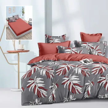 Lenjerie finet 6 piese cu husa - 160x200 si 180x200 (hf6p250) imagine