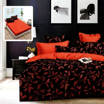 Lenjerie finet 6 piese cu husa - 160x200 si 180x200 (hf6p251) imagine