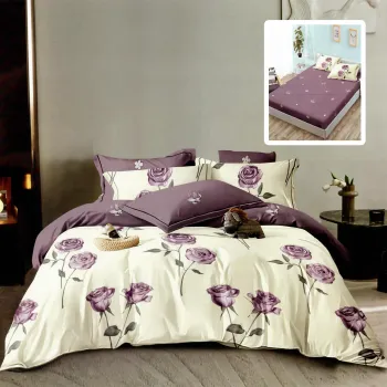 Lenjerie finet 6 piese cu husa - 160x200 si 180x200 (hf6p255) imagine