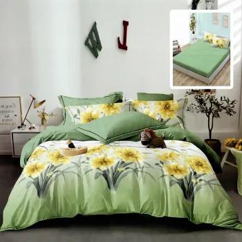 Lenjerie finet 6 piese cu husa - 160x200 si 180x200 (hf6p256) imagine