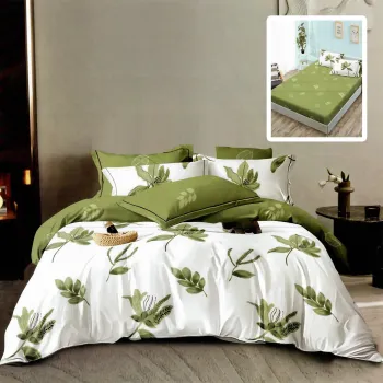 Lenjerie finet 6 piese cu husa - 160x200 si 180x200 (hf6p257) imagine