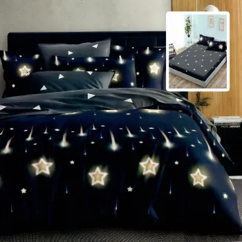 Lenjerie finet 6 piese cu husa - 160x200 si 180x200 (hf6p263) imagine