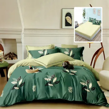 Lenjerie finet 6 piese cu husa - 160x200 si 180x200 (hf6p266) imagine