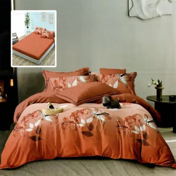 Lenjerie finet 6 piese cu husa - 160x200 si 180x200 (hf6p268) imagine