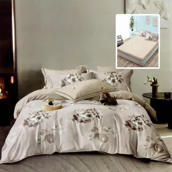 Lenjerie finet 6 piese cu husa - 160x200 si 180x200 (hf6p277) imagine