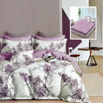 Lenjerie finet 6 piese cu husa - 160x200 si 180x200 (hf6p281) imagine