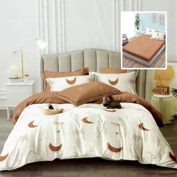 Lenjerie finet 6 piese cu husa - 160x200 si 180x200 (hf6p282) imagine