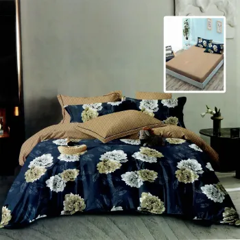 Lenjerie finet 6 piese cu husa - 160x200 si 180x200 (hf6p284) imagine