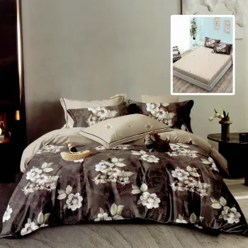 Lenjerie finet 6 piese cu husa - 160x200 si 180x200 (hf6p285) imagine