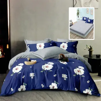 Lenjerie finet 6 piese cu husa - 160x200 si 180x200 (hf6p289) imagine