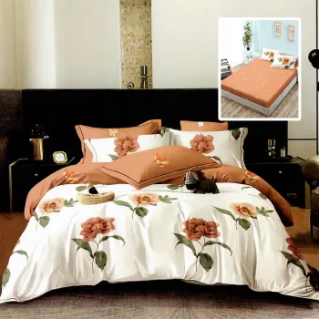 Lenjerie finet 6 piese cu husa - 160x200 si 180x200 (hf6p290) imagine