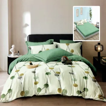 Lenjerie finet 6 piese cu husa - 160x200 si 180x200 (hf6p291) imagine