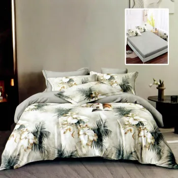 Lenjerie finet 6 piese cu husa - 160x200 si 180x200 (hf6p295) imagine