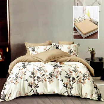 Lenjerie finet 6 piese cu husa - 160x200 si 180x200 (hf6p299) imagine