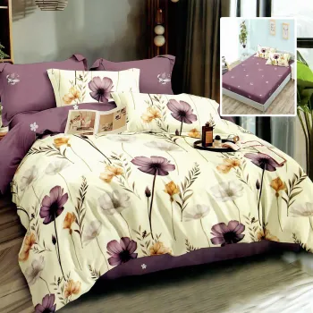 Lenjerie finet 6 piese cu husa - 160x200 si 180x200 (hf6p300) imagine