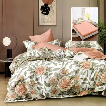 Lenjerie finet 6 piese cu husa - 160x200 si 180x200 (hf6p302) imagine