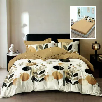 Lenjerie finet 6 piese cu husa - 160x200 si 180x200 (hf6p304) imagine