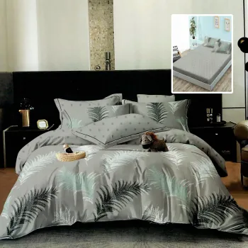 Lenjerie finet 6 piese cu husa - 160x200 si 180x200 (hf6p305) imagine