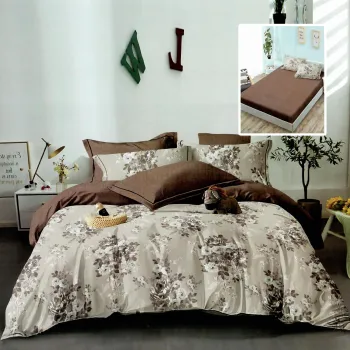 Lenjerie finet 6 piese cu husa - 160x200 si 180x200 (hf6p310) imagine