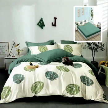 Lenjerie finet 6 piese cu husa - 160x200 si 180x200 (hf6p311) imagine