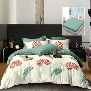 Lenjerie finet 6 piese cu husa - 160x200 si 180x200 (hf6p314) imagine