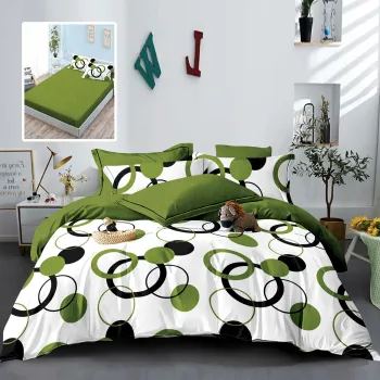 Lenjerie finet 6 piese cu husa - 160x200 si 180x200 (hf6p319) imagine