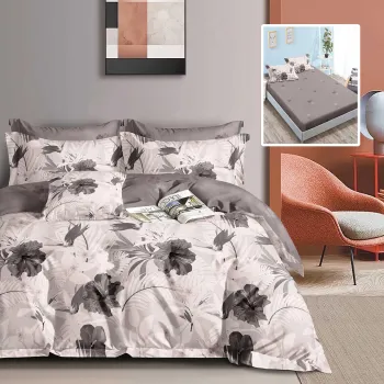 Lenjerie finet 6 piese cu husa - 160x200 si 180x200 (hf6p320) imagine