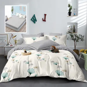 Lenjerie finet 6 piese cu husa - 160x200 si 180x200 (hf6p321) imagine