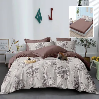 Lenjerie finet 6 piese cu husa - 160x200 si 180x200 (hf6p324) imagine